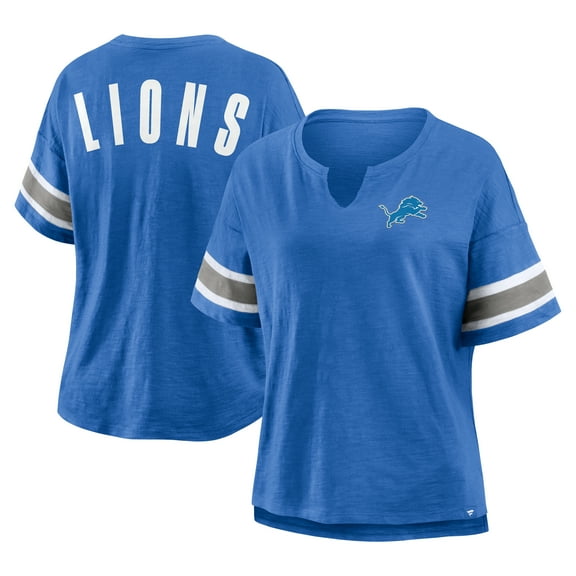 Women's Fanatics Blue Detroit Lions Redzone Curl Route T-Shirt