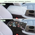 thumbnail image 4 of Renewold Dragonfly Flower Colorful Car Center Console Armrest Cover Soft Armrest Cover Lid Non-slip Middle Console Cover with Side Storage Pocket for Car Seat Organizer Universal Fit, 4 of 9