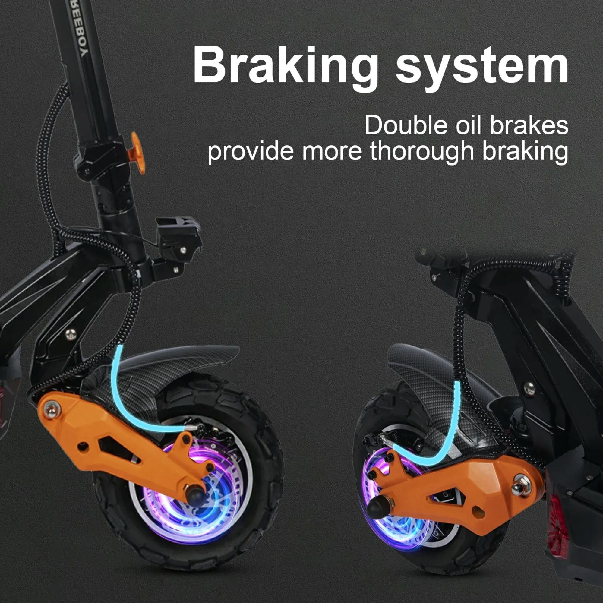 FREEBOY H9 Electric Scooter Adult,6000W Dual Motor,Maximum 50 MPH,60V 30Ah 50 Miles,11 inch All Terrain Tires,Foldable Commuting Electric Scooter,high-Speed Off-Road,UL2272