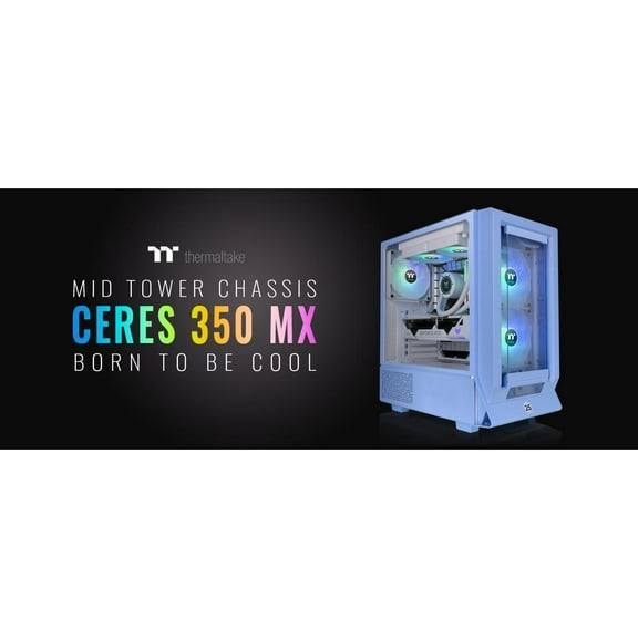 Thermaltake Ceres 350 MX Hydrangea Blue Mid Tower Chassis CA-1Z3-00MFWN-00