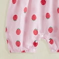 thumbnail image 6 of mgoYE Baby Girl Clothes Outfits Infant Summer Romper Cotton Linen Preemie Newborn Essentials Photography(Watermelon Red,6-12 Months), 6 of 6