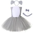thumbnail image 3 of Vestido con tutú de elefante gris para niñas pequeñas, vestidos de fiesta de cumpleaños para niñas pequeñas, disfraz de Halloween de animales elegantes para niños, ropa para niños, 3 of 5
