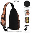 thumbnail image 3 of Sling Backpack,Halloween Cat Pattern Crossbody Bag with Water Bottle Holder,Waterproof Sling Bag for Men/Women with Chest Phone Holder for Hiking,Travel, 3 of 6