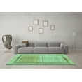 thumbnail image 3 of Ahgly Company Indoor Rectangle Oriental Turquoise Blue Modern Area Rugs, 2' x 5', 3 of 4