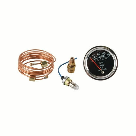 Mechanical Oil Pressure Gauge - 80Lb Oil Pressure Gauge For John Deere Tractor Mechanical
