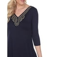thumbnail image 2 of Women's 3/4 Sleeve Beaded Tunic, 2 of 4