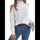 thumbnail image 1 of Suéteres de Mujer con Hombros Descubiertos, Otoño-Invierno 2025, Larga, Suave, Grueso, de Punto , Tops de Jersey. S, 1 of 10