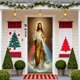 thumbnail image 4 of Bandera navideña para puerta | Decoración navideña de poliéster de 180 x 90 cm | Tema religioso: Salvador, María, los Tres Reyes Magos y el Ángel | Decoración para fotos de fiestas en interiores y, 4 of 6