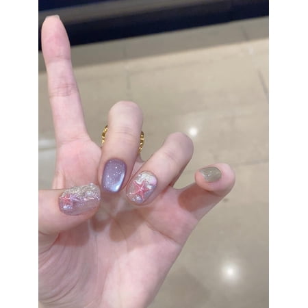 Qianfan [Patrick Star] Small short handmade armor, summer cat's eye manicure patch, fake nail piece explosion
