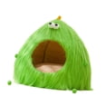 thumbnail image 2 of Nido para gatos semicerrado, cama para perros y gatos, cómoda cama para gatos con base antideslizante, que se calienta sola, casa cueva para gatitos, verde, 2 of 8