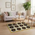 thumbnail image 3 of ODIKA Music Note Vintage Record Faded Vinyl Layout Round Movie Eight Stain Resistant Low Profile for Dorm Room, Small Living Apartment, 3 of 7