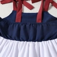 thumbnail image 5 of REDARER Toddler Girls Tiered Dress with Bow Straps & Matching Headband 4th of July Patriotic Outfit,4-5 Years, 5 of 9