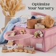 thumbnail image 5 of Babylicious Baby Diaper Caddy| Newborn Changing Table Organizer for Wipes and Diapers | - Blush Rose, 5 of 7