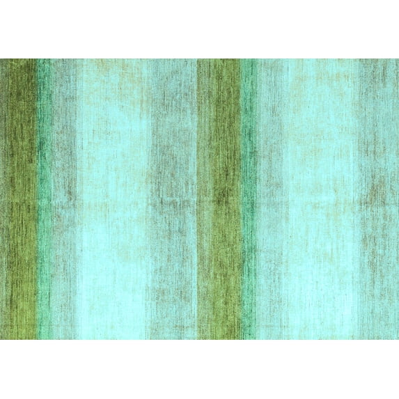 Ahgly Company Indoor Rectangle Solid Light Blue Modern Area Rugs, 2' x 3'