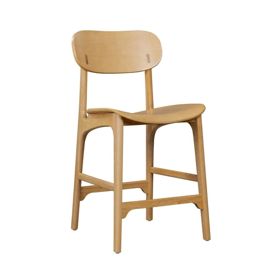 Boraam Wood Solvang Counter Stool in Natural Finish