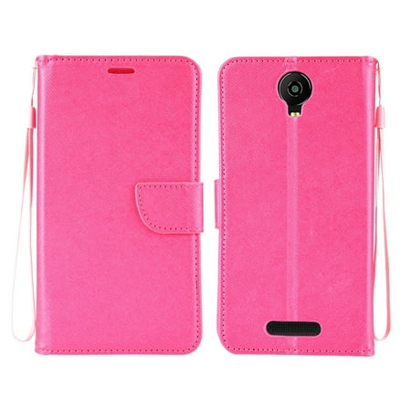 Wireless Credit Card Terminal - Blu Studio XL 2 Case New Frontier Wireless Accessory Wallet with PU Leather + TPU Inner Fold stand Pouch with ID Credit Card Photo Cash Slots (Wallet Pink)