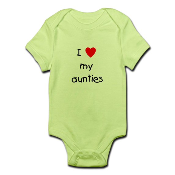 CafePress - I Love My Aunties Infant Bodysuit - Baby Light Bodysuit