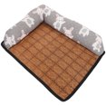 thumbnail image 1 of unbranded Pet Summer Mat Rattan Cooling Dog Bed Grey Breathable Cushion with Anti Slip Design, 1 of 6