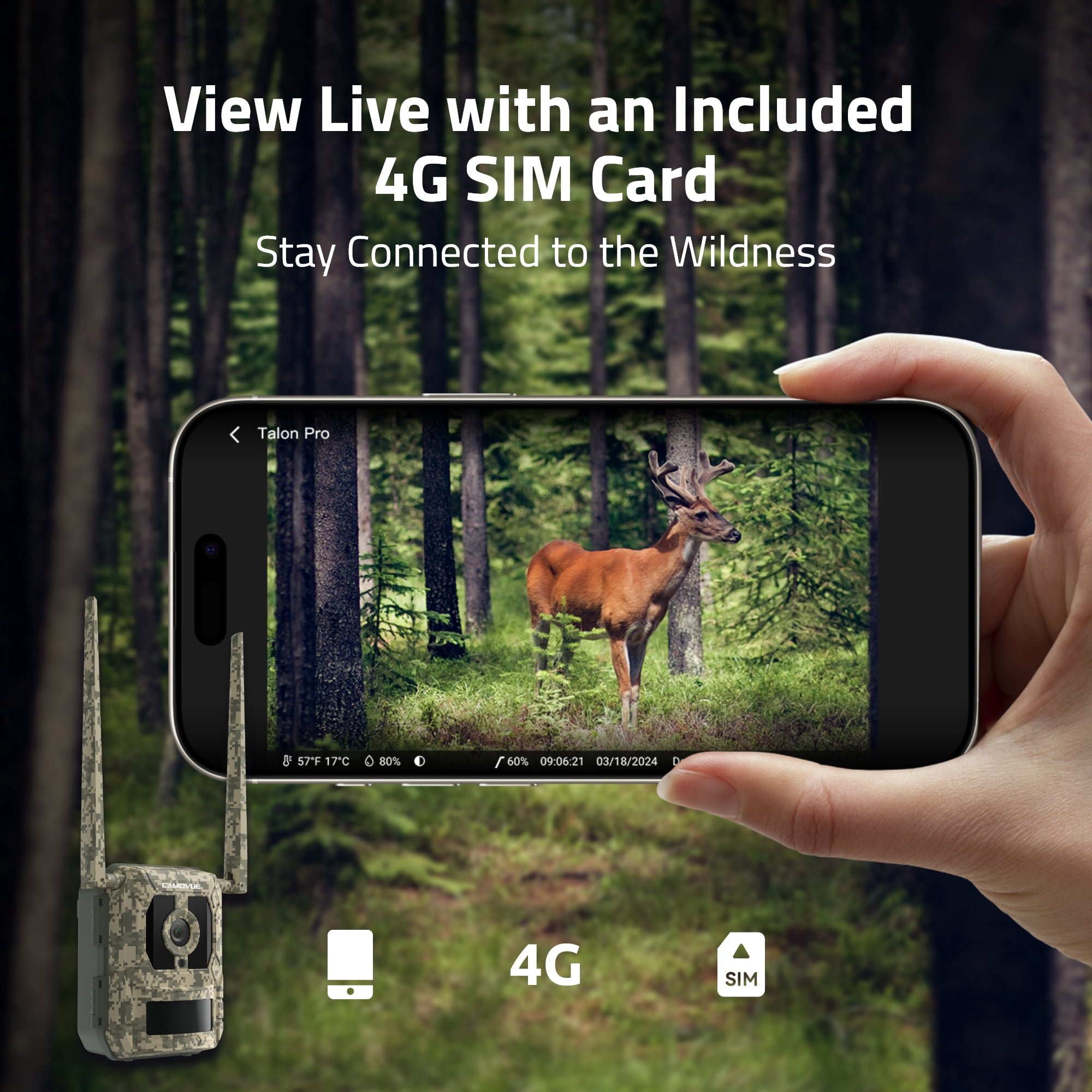 Reolink Talon Series 4K 4G LTE Game Trail Camera Live View Starlight Night Smart Detection Species Recognition
