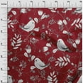 thumbnail image 3 of oneOone Silk Tabby Maroon Fabric Rooster Cock Sewing Material Print Fabric By The Yard 42 Inch Wide, 3 of 4