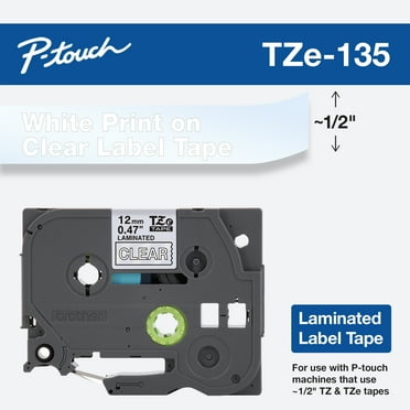 Brother Genuine P-Touch TZE-111 - Black on Clear Laminated Tape