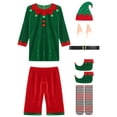 thumbnail image 3 of vastwit Mens Christmas Elf Outfits Santas Helper Long Sleeve Top with Pants Accessories Red Green L, 3 of 7