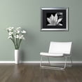 thumbnail image 3 of "Water Lily in Black and White" Canvas Art by Kurt Shaffer, Black Matte, Silver Frame, 3 of 4