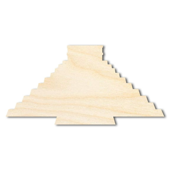 Unfinished Wood Chichen Itza Shape 3" / 1/4"