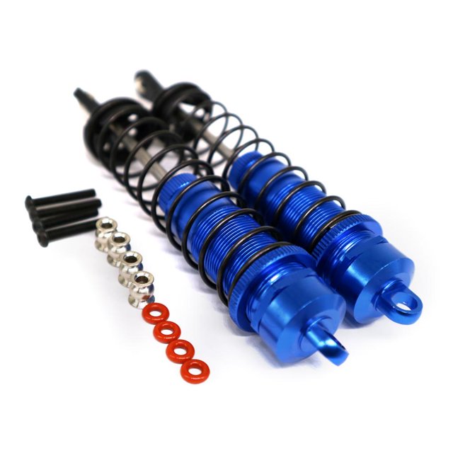 Amortiguador trasero roscado Bewildely de aleación de aluminio 1/10 para ARRMA ARA102690 ARA102692 RC Azul oscuro