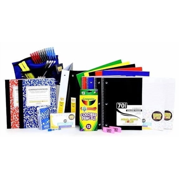 Secondary School Essentials Bundle | 1 Box - 51 Pieces per Box | School Supply Boxes - Back to School Essentials