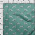 thumbnail image 2 of oneOone Silk Tabby Fabric Fox Block Printed Fabric 1 Yard 42 Inch Wide, 2 of 4