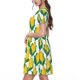 thumbnail image 2 of Disketp Corn Cob para Vestido de Manga Corta para Mujeres, Vestidos de Verano para Mujeres, Casual y Holgado para la Playa, 2 of 6