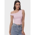 thumbnail image 3 of Womens Off The Shoulder Tops Sleeveless Shirts Going Out Crop Tank Tops Slim Fitted Summer Outfits, 3 of 6