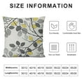 thumbnail image 6 of Acheng  Lemon Tree Pillow Covers Tropical Fruits Yellow Grey Leaves Waist Lumbar  Linen Cushion Cover Oblong Rectangle Pillowcase for Men Women Home Decoration Bedroom 2 pcs White, 6 of 6