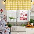 thumbnail image 6 of Yellow Valances for Windows, Decorative Rod Pocket Window Valance Curtains, Country French Rustic Buffalo Plaid Modern Art Short Curtain Drapes for Kitchen/Living Room, 2 Panels, 42" W x 18" L, 6 of 8