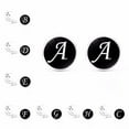 thumbnail image 3 of 1 Pair Men's Letter Cufflink Wedding Formal Initial Alphabet suit cufflink letter Stainless Steel Cufflink, Letter R, 3 of 6