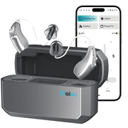 BlaidsX Neuro Rechargeable RIC + Programmable Hearing Aids for Seniors with Bluetooth Mobile App Hearing Test Audiogram & Noise Cancellation, Dual Mic & 32 DSP Channels | USA-Made