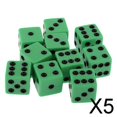 thumbnail image 1 of Paquete de 10 Dados de Punto D6 de Seis Caras Baoblaze 18 Mm Verde 5 Piezas, 1 of 8