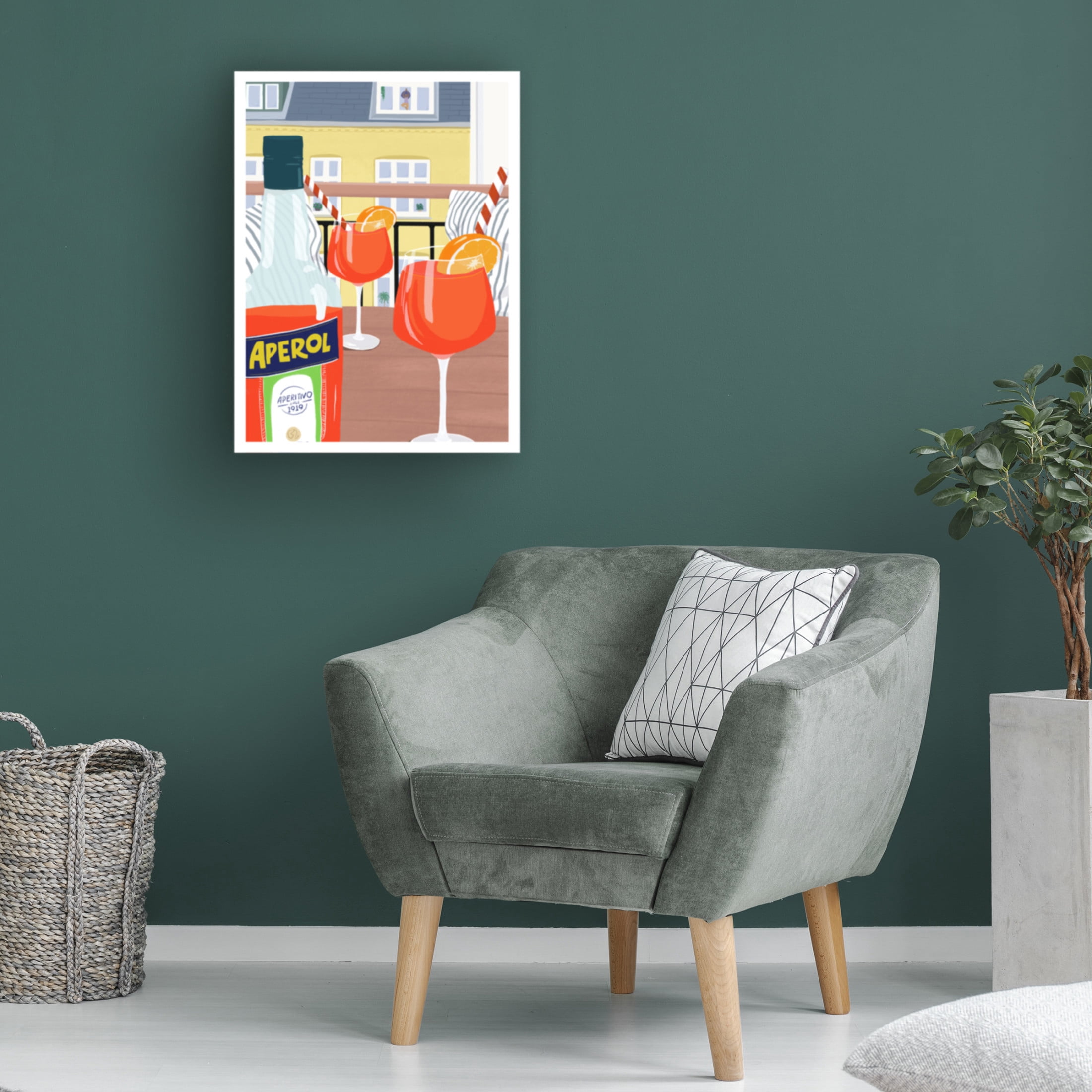 Canvas Wall Art - Bykammille 'Balcony' Wall Art for Living Room, Bedroom, or Office Décor by Trademark Fine Art - 35 x 47 Inches