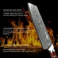 thumbnail image 3 of Kegani Kiritsuke Knife - 8 Inch Professional Chef Knife, 67 Layers Japanese VG-10 Damascus Steel Kitchen Gyuto Chef's Knife - Ergonomic Handle, Gift Box - Flame Knight Series, 3 of 6