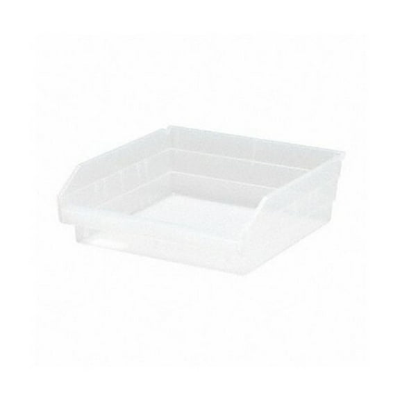 Quantum Storage Systems Shelf Bin,Clear,Polypropylene,4 in QSB109CL