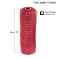 thumbnail image 2 of Uxcell PP Burlap Mesh 10" x 10 Yards Tinsel Foil Stripe Ribbon, Red 1 Roll, 2 of 6