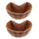 thumbnail image 1 of Metal Hanging Flower Pot Holder 2Pcs Wall Basket For Outdoor Garden Durable Sunlight Resistant Design, 1 of 5