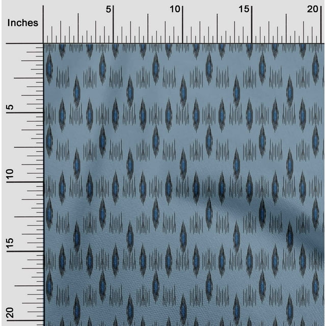 oneOone Cotton Poplin Fabric Abstract Ikat Fabric Prints By Yard 42 Inch Wide