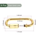 thumbnail image 2 of ZOUSSIQI 6 Pcs Chain Connectors, Chain Locking Quick Link, Great for Light, Key, Camping, Backpack, Rope (Gold, 4mm Thick) CA919-88527, 2 of 5
