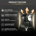 thumbnail image 5 of 2PCS Motorcycle LED Driving Fog Lights，60W High Low Beam White and Amber Lights Motorcycle Auxiliary Spotlight for Jeep Offroad ATV SUV, 5 of 5