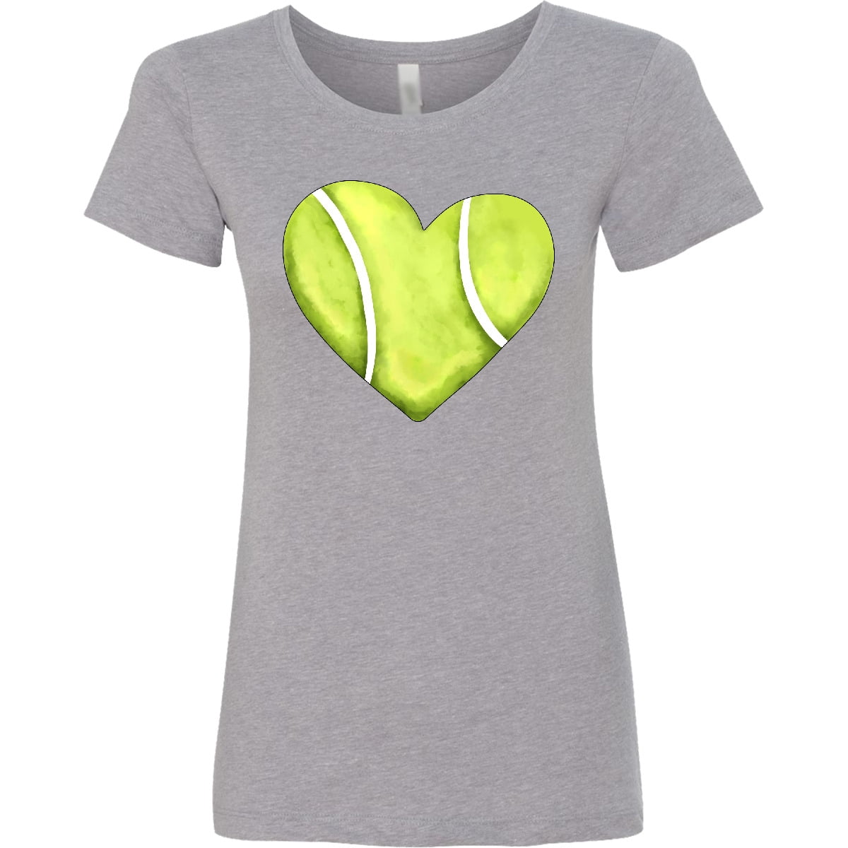 Inktastic Tennis Ball in Heart Women's T-Shirt