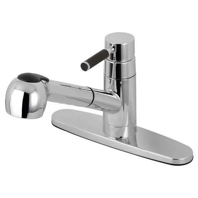 Kingston Brass GSC881DKLSP Gourmetier Single Handle Pull-Out Kitchen Faucet, Polished Chrome