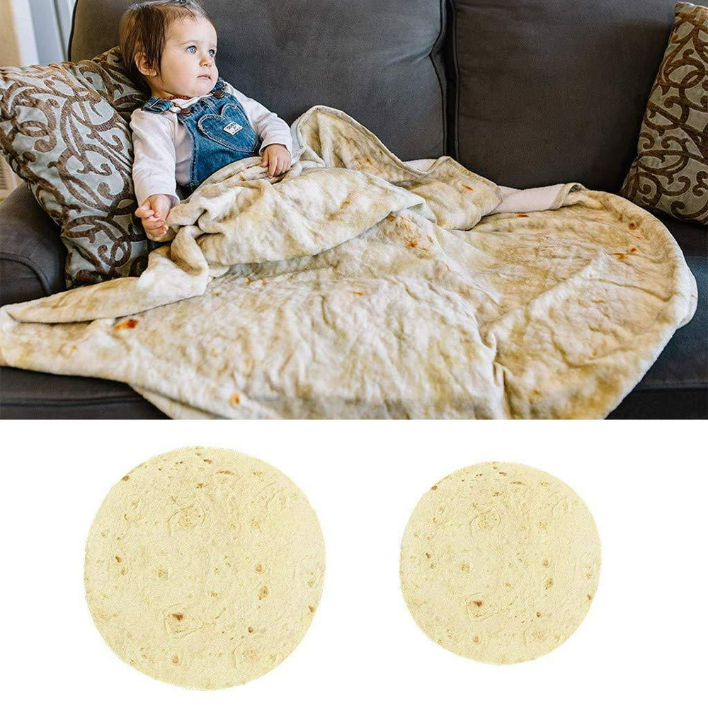2 Pack of Tortilla Blankets Flour Tortilla Burrito Blanket Funny