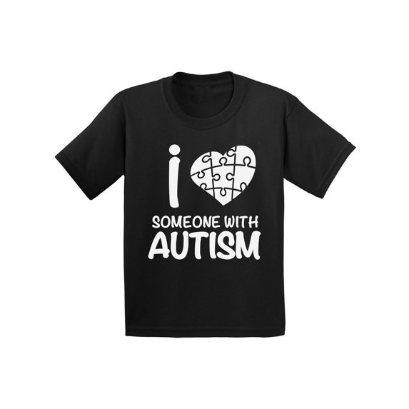 Awkward Styles I Love Someone with Autism Shirt Kids Toddler Autism Awareness T-shirt Toddler Boy Autism Awareness Tshirt for Toddler Girl Autistic Pride Outfit Autism Puzzle Shirts for Kids